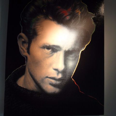 'James Dean' (1) by Steve Kaufman (limited edition 21-100), purchased 26-02-99, The Coca Cola Store, Las Vegas